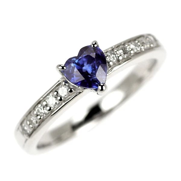 PT900 HEART SHAPE SAPPHIRE DIAMOND RING: Pt900 Heart Shape Sapphire Diamond Ring Brand: None Type: ring Material: Metal Pt900 Main Stone/Creation sapphires Color: None Size: 4.5 US Accessories: None Accessories Notice: When