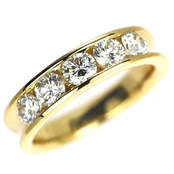 K18YG DIAMOND RING ONE LETTER: K18YG diamond ring one letter Brand: None Type: ring Material: Metal K18YG Main Stone/Creation Natural Color: None Size: 5.25 US Accessories: None Accessories Notice: When purchasing pre-o