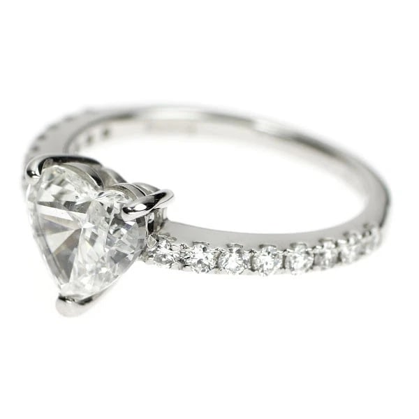 PT900 HEART SHAPE DIAMOND RING - 2
