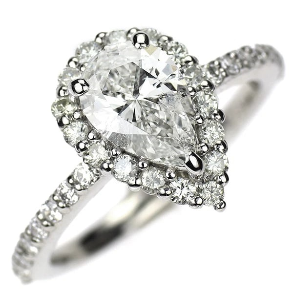 PT900 PEAR SHAPE DIAMOND RING (1 of 2)