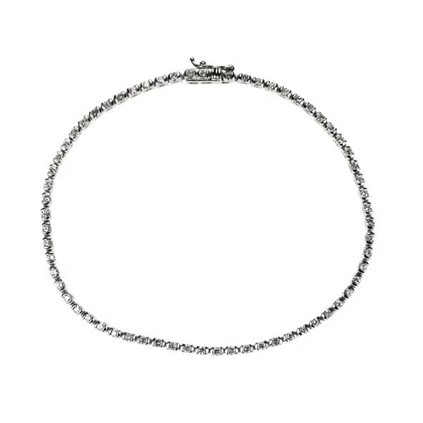 K14WG TENNIS DIAMOND BRACELET: K14WG TENNIS DIAMOND BRACELET Brand: None Type: bracelet Material: Metal K14WG Main Stone/Creation Natural Color: None Size: Necklace: Chain Length 18 Length/Width/Diameter1.7