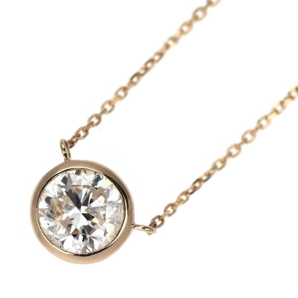 K18PG NATURAL PINK DIAMOND PENDANT NECKLACE: K18PG Natural Pink Diamond Pendant Necklace Brand: None Type: pendant necklace Material: Metal K18PG Main Stone/Creation Natural Color: Gold Size: Necklace: Chain Length