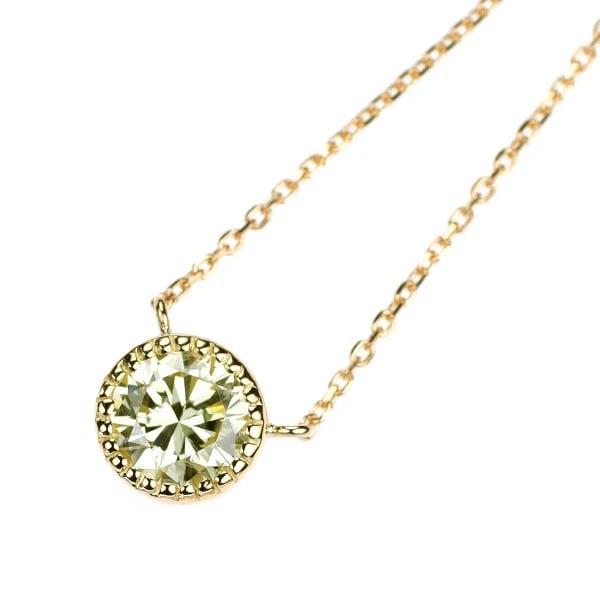 K18YG DIAMOND PENDANT NECKLACE: K18YG Diamond Pendant Necklace Brand: None Type: pendant necklace Material: Metal K18YG Main Stone/Creation Natural Color: yellow Size: Necklace: Chain Length ?46