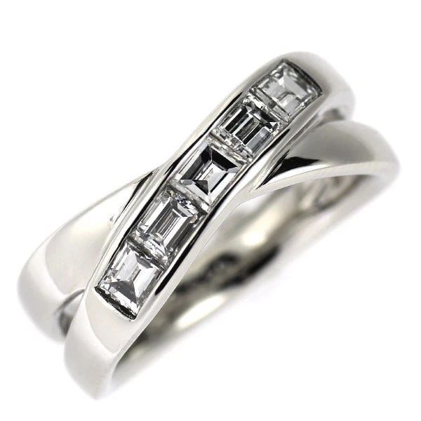 PT900 BUCKET CUT DIAMOND RING: Pt900 bucket cut diamond ring Brand: None Type: ring Material: Metal Pt900 Main Stone/Creation Natural Color: None Size: 6 US Accessories: None Accessories Notice: When purchasing pre-owned