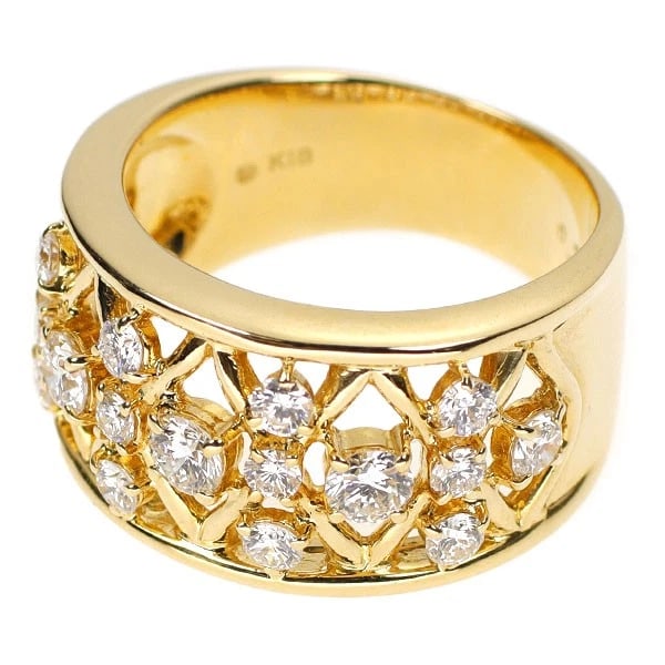 MIKIMOTO K18YG DIAMOND RING - 2