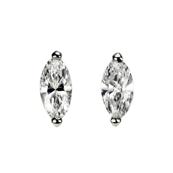 PT900 MARQUISE CUT DIAMOND EARRINGS: Pt900 Marquise Cut Diamond Earrings Brand: None Type: piercing Material: Metal Pt900 Main Stone/Creation Natural Color: Platinum Size: Length/Width/Diameter7.1Width/Thickness3.0 Accessories: