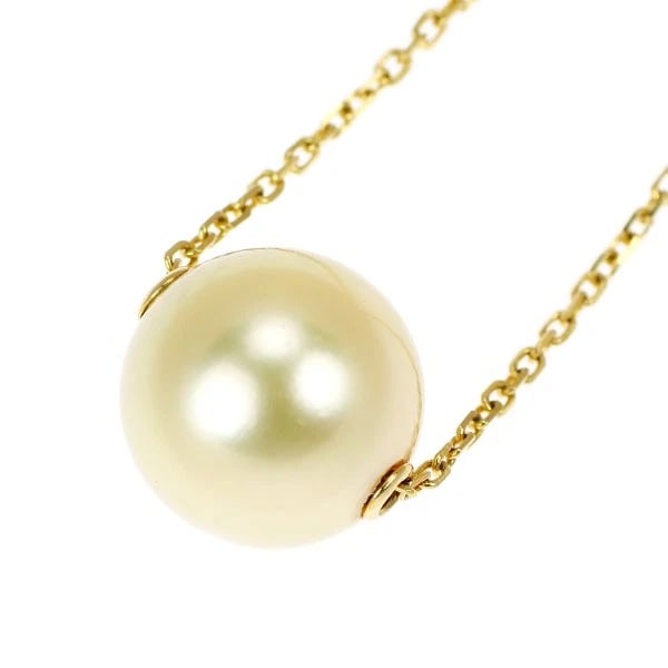MIKIMOTO K18YG GOLDEN PEARL PENDANT NECKLACE: Mikimoto K18YG Golden Pearl Pendant Necklace Brand: Mikimoto Type: pendant necklace Material: Metal K18YG Main Stone/Creation pearl/pearl Color: yellow Size: Length/Width/Diameter10.7Width/Thickne