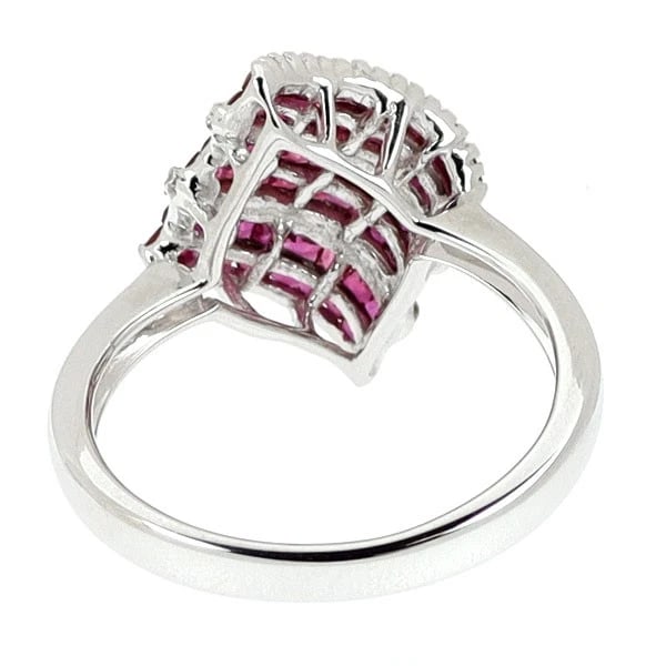 K18WG RUBY DIAMOND RING - 2