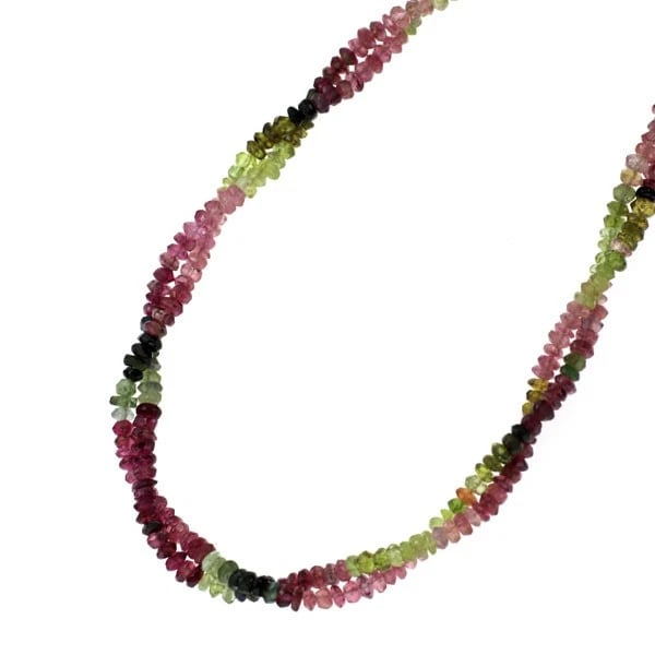 K18YG MULTICOLOR TOURMALINE NECKLACE: K18YG multicolor tourmaline necklace Brand: None Type: necklace Material: Metal K18YG Main Stone/Creation tourmaline Color: multicolor Size: Necklace: Chain Length 43 Accessories: None Acc