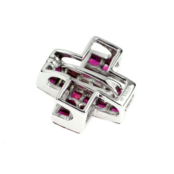 LES ESSENTIALS K18WG RUBY PENDANT TOP - 2