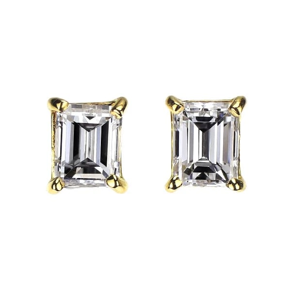 K18YG BUCKET CUT DIAMOND EARRINGS: K18YG Bucket Cut Diamond Earrings Brand: None Type: piercing Material: Metal K18YG Main Stone/Creation Natural Color: None Size: Length/Width/Diameter4.5Width/Thickness3.8 Accessories: None