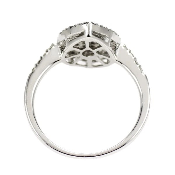 K18WG DIAMOND RING - 2