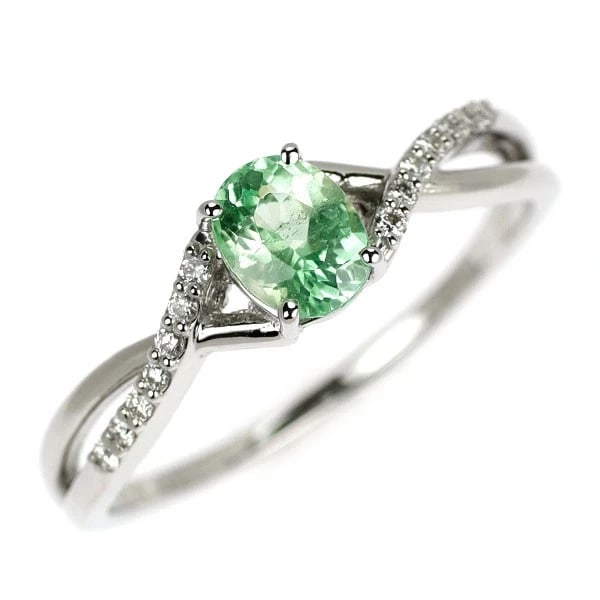 PT950 MINT COLOR CORNEL PIN DIAMOND RING: Pt950 Mint Color Cornel Pin Diamond Ring Brand: None Type: ring Material: Metal Platinum Main Stone/Creation Natural Color: None Size: 6 US Accessories: None Accessories Notice: When