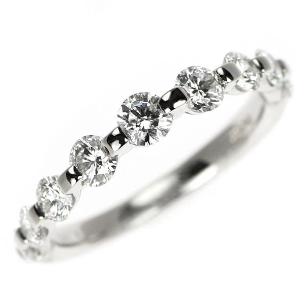PT900 DIAMOND RING HALF ETERNITY: Pt900 diamond ring half eternity Brand: None Type: ring Material: Metal Pt900 Main Stone/Creation Natural Color: Platinum Size: 6 US Accessories: None Accessories Notice: When purchasing p