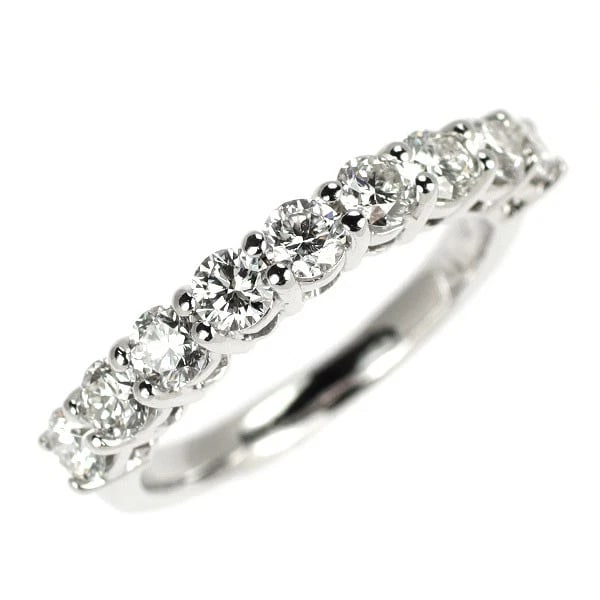K18WG DIAMOND RING HALF ETERNITY: K18WG Diamond Ring Half Eternity Brand: None Type: ring Material: Metal K18WG Main Stone/Creation Natural Color: None Size: 3.75 US Accessories: None Accessories Notice: When purchasing pr