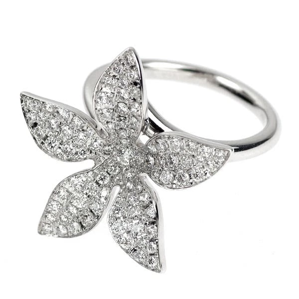 K18WG DIAMOND RING - 2