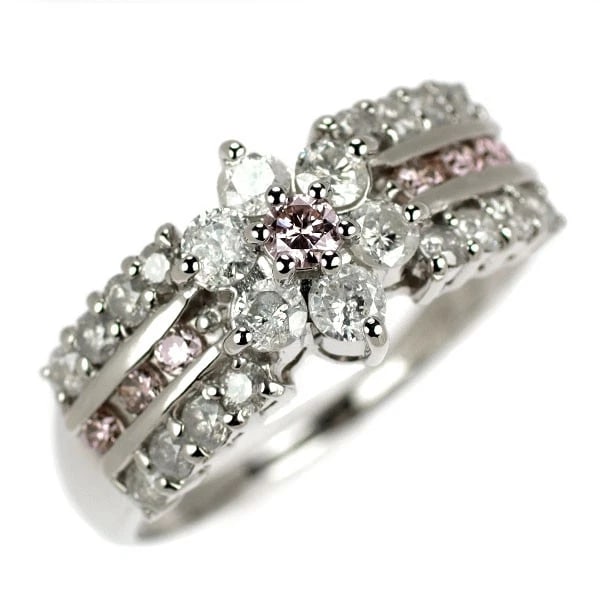 PT1000 NATURAL PINK DIAMOND RING: Pt1000 natural pink diamond ring Brand: None Type: ring Material: Metal Pt1000 Main Stone/Creation Natural Color: None Size: 6.25 - 6.5 US Accessories: None Accessories Notice: When purcha