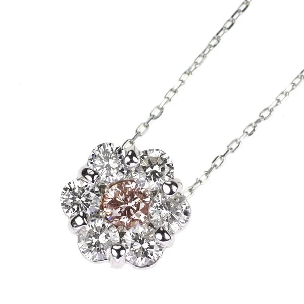 PT900/ K18WG NATURAL PINK DIAMOND PENDANT NECKLACE (1 of 2)
