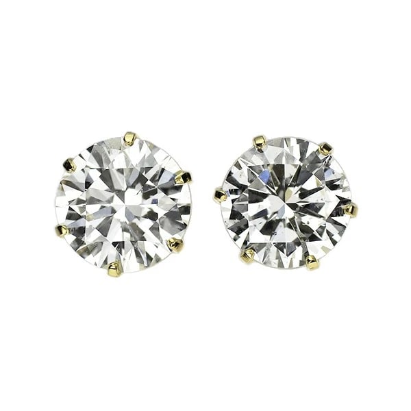 K18YG DIAMOND EARRINGS: K18YG Diamond Earrings Brand: None Type: piercing Material: Metal K18YG Main Stone/Creation Natural Color: None Size: Length/Width/Diameter5.2Width/Thickness5.6 Accessories: None Accessories