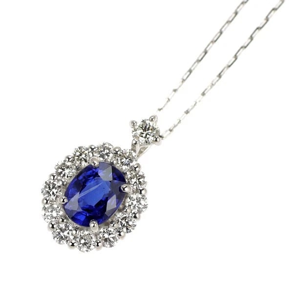 PT900/ PT850 SAPPHIRE DIAMOND PENDANT NECKLACE (1 of 2)