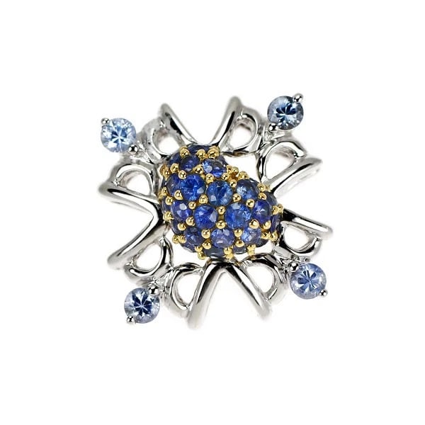 KASAHARA MASUMI K18YG/WG SAPPHIRE PENDANT TOP HEART CROSS -: Kasahara Masumi K18YG/WG Sapphire Pendant Top Heart Cross - Brand: None Type: pendant top Material: Metal K18YG/WG Main Stone/Creation sapphires Color: None Size: