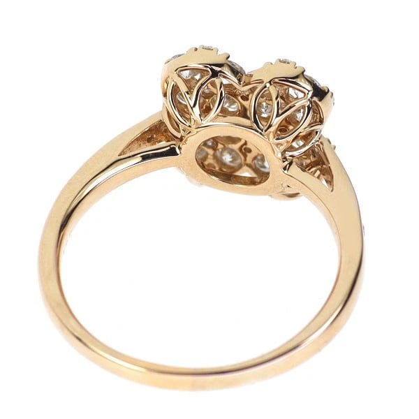 K18PG CLOVER DIAMOND RING - 3
