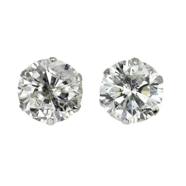 PT900 SINGLE SIDE DIAMOND EARRINGS: Pt900 Single Side Diamond Earrings Brand: None Type: piercing Material: Metal Pt900 Main Stone/Creation Natural Color: Platinum Size: Length/Width/Diameter6.6Width/Thickness7.0 Accessories: