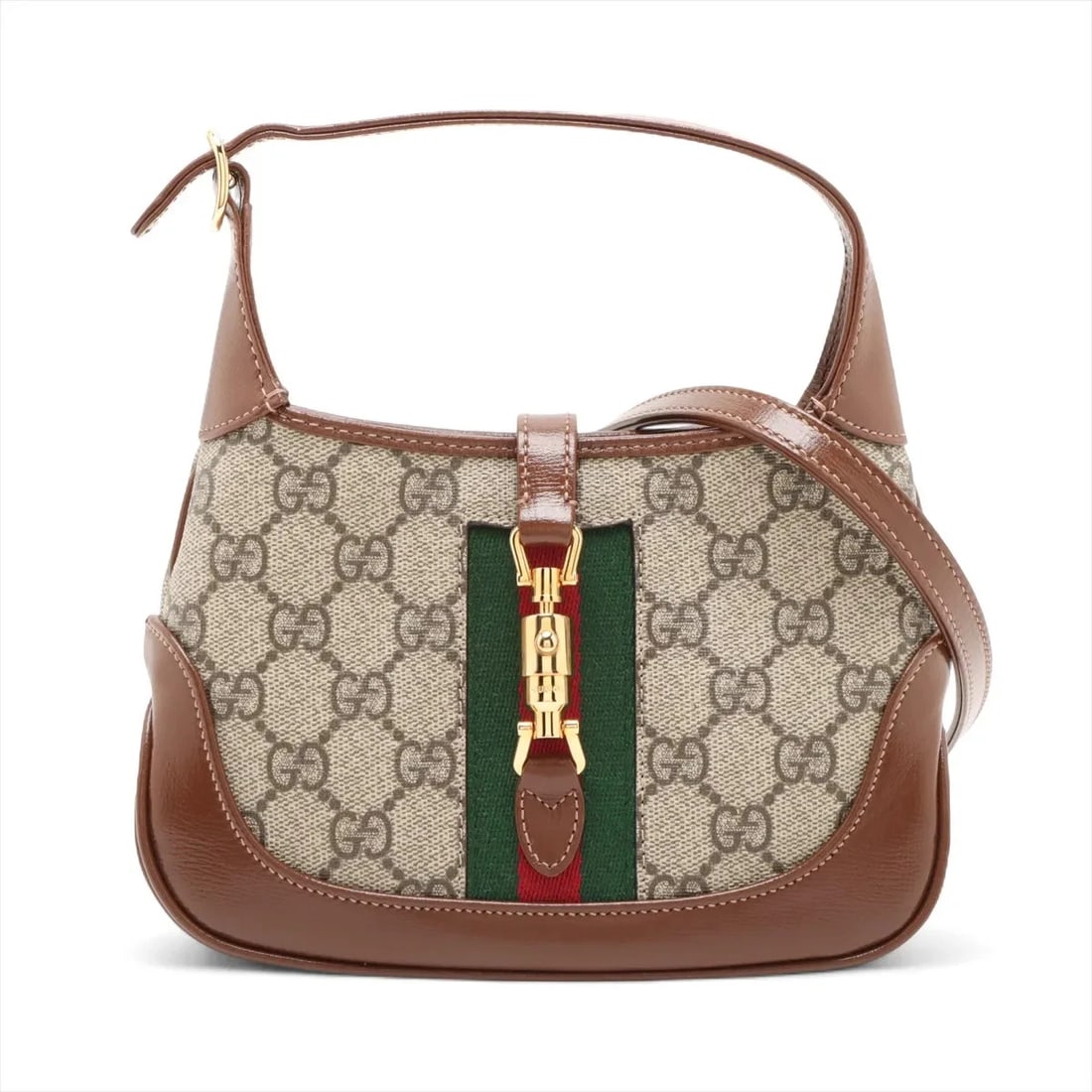 GUCCI JACKIE GG SUPREME PVCX LEATHER SHOULDER BAG (1 of 6)