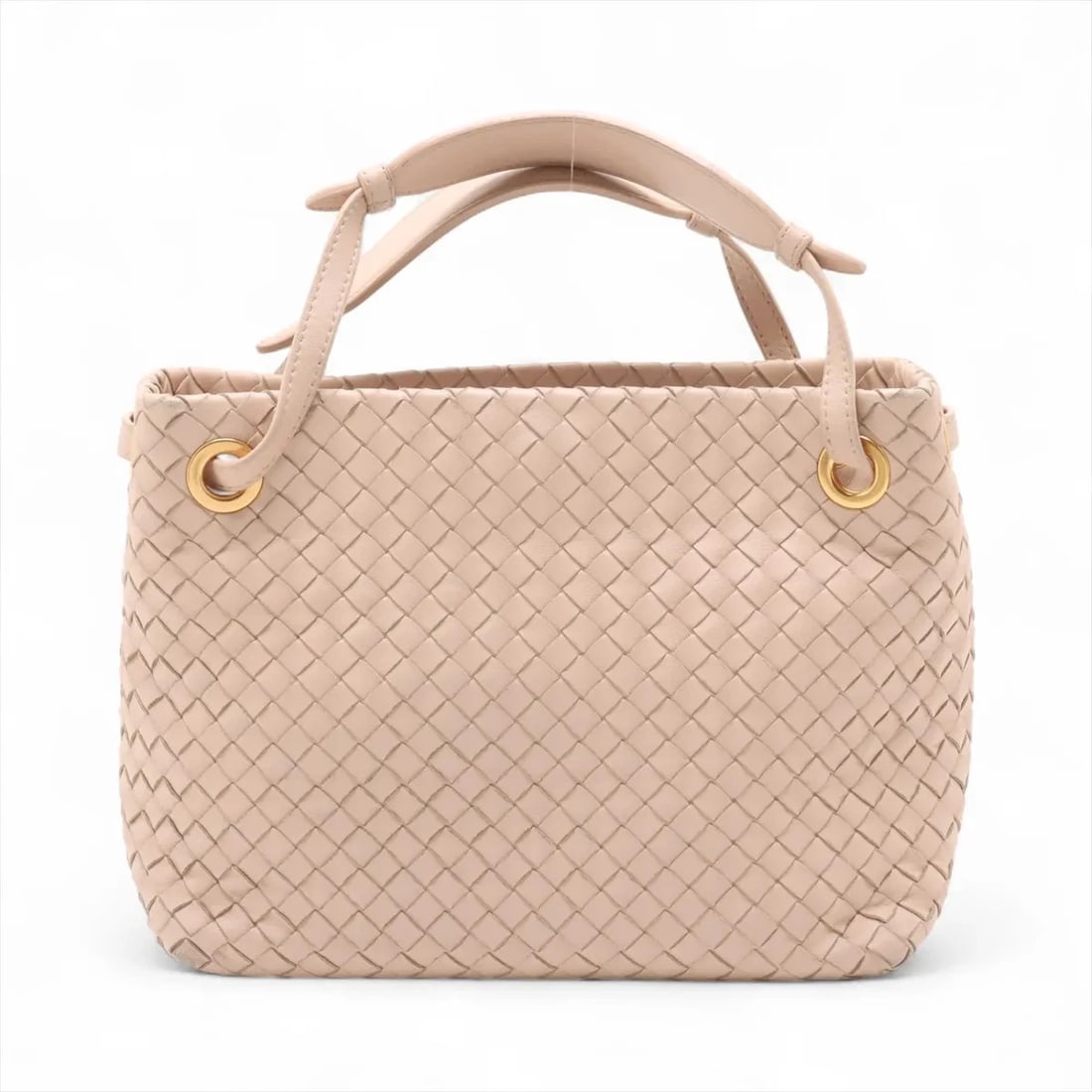 BOTTEGA VENETA INTRECCIATO GARU?A LEATHER HAND BAG: Bottega Veneta Intrecciato Garu??a Leather Hand bag Brand: Bottega Veneta Type: Hand bag Material: Leather Color: Pink Size: Height:7.7inch Length:9.4inch Depth:4.3inch Handle height:3.5inch Acce