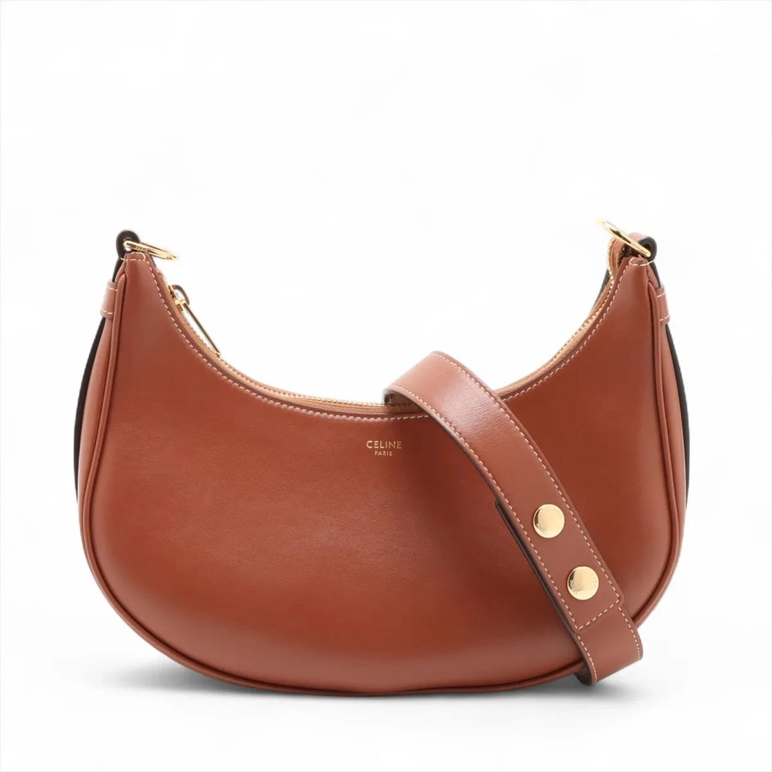 CELINE MEDIUM AVA LEATHER SHOULDER BAG BROWN (1 of 6)