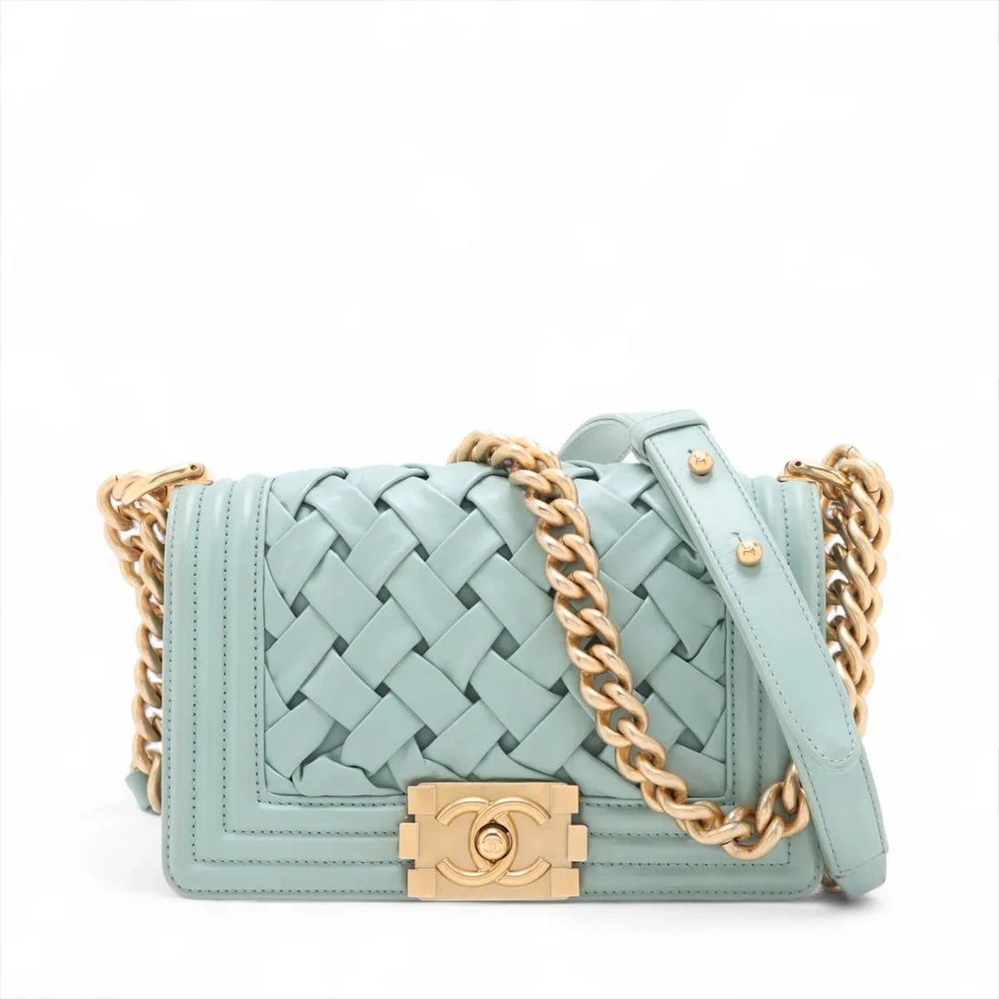 CHANEL 20 SMALL LAMBSKIN CHAIN SHOULDER BAG (1 of 8)