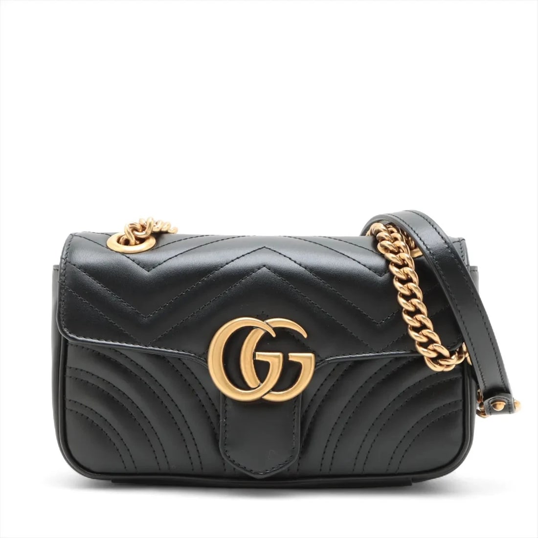 GUCCI GG MARMONT LEATHER CHAIN SHOULDER BAG (1 of 7)