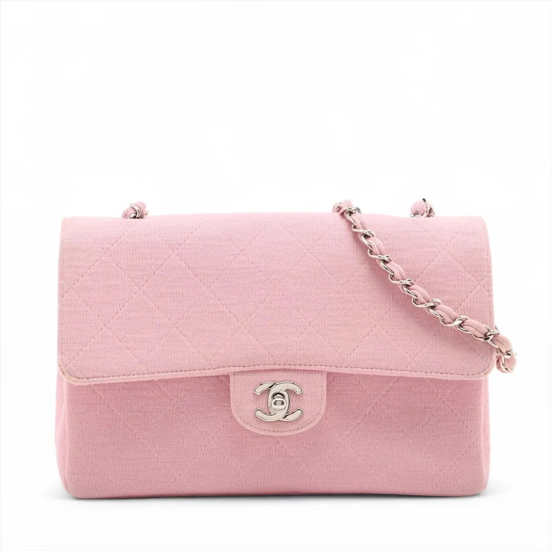 CHANEL MATELASSE 25 COTTON SINGLE FLAP SINGLE CHAIN BAG (1 of 5)