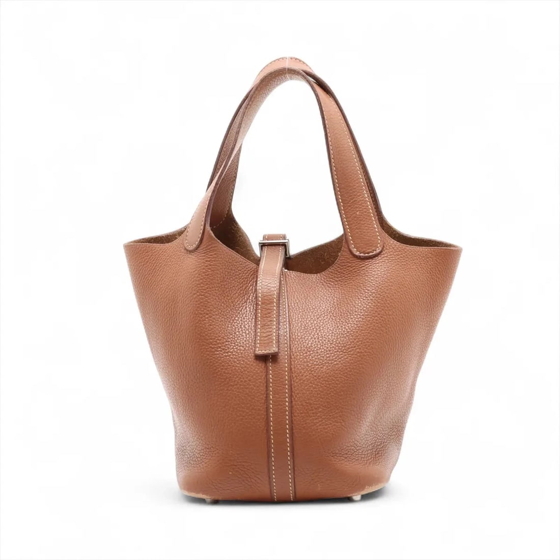 HERMÈS PICOTIN 18 PM TAURILLON CLEMENCE GOLD SILVER: Hermès Picotin 18 PM Taurillon Clemence Gold Silver Brand: Hermès Type: Hand bag Material: Taurillon Clemence Color: Gold Size: Height:7.1inch Length:7.1inch Depth:5.1inch Handle height:5.1inch