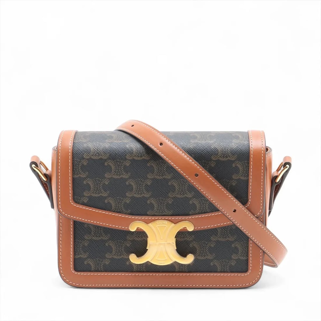 CELINE TRIOMPHE TEEN PVCX LEATHER SHOULDER BAG (1 of 7)