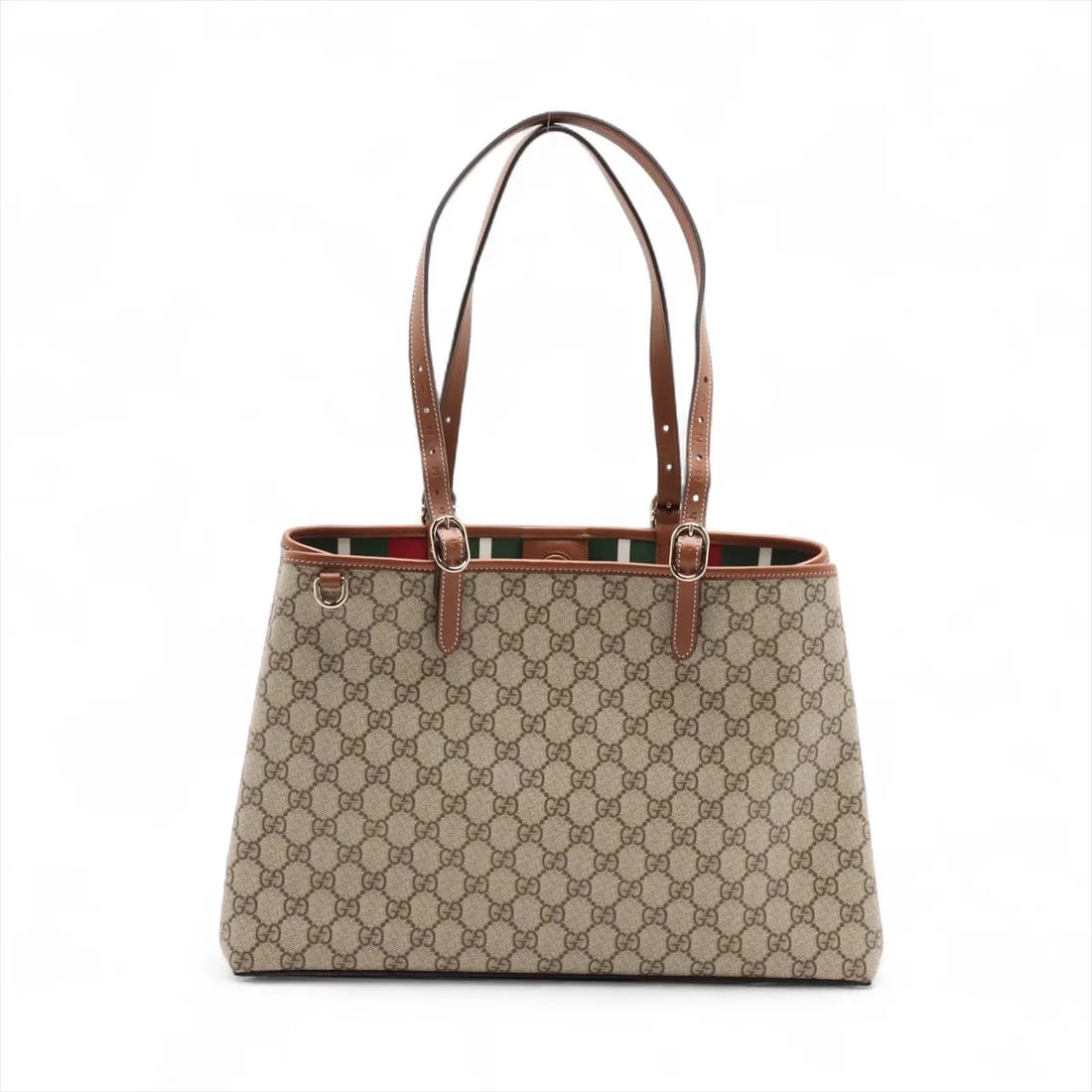 GUCCI GG EMBLEM PVCX LEATHER TOTE BAG BEIGE: Gucci GG emblem PVCx leather Tote bag Beige Brand: Gucci Type: Tote bag Material: PVC Color: Beige Size: Height:10.0inch Length:15.0inch Depth:5.9inch Shoulder height:11.6inch Accessories: None