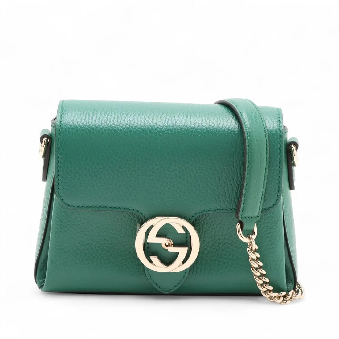 GUCCI INTERLOCKING G LEATHER CHAIN SHOULDER BAG (1 of 5)