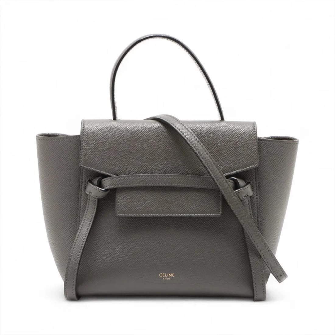CELINE BELT BAG NANO LEATHER 2 WAY HANDBAG GRAY (1 of 7)