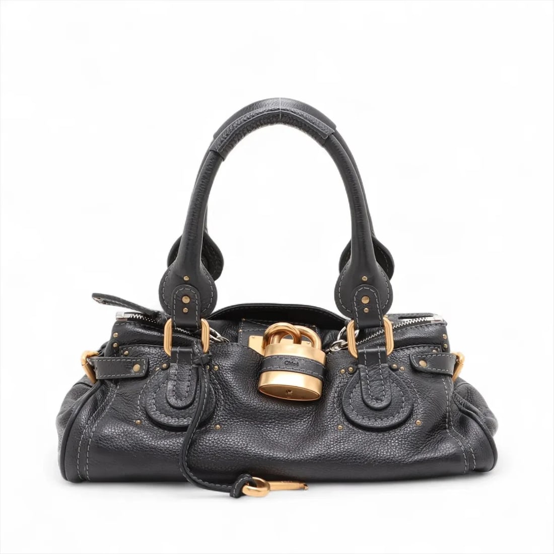CHLOE PADDINGTON LEATHER HAND BAG BLACK (1 of 7)