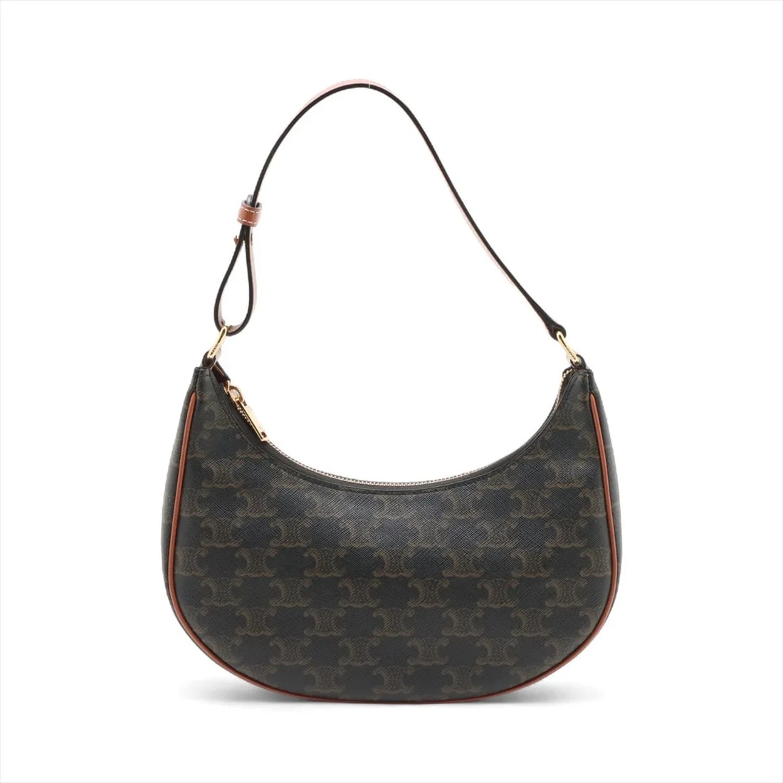 CELINE TRIOMPHE AVA PVCX LEATHER SHOULDER BAG: Celine Triomphe Ava PVCx leather Shoulder bag Brand: Celine Type: Shoulder bag Material: PVC Color: Brown Size: Height:6.9inch Length:9.8inch Depth:2.8inch Shoulder height:8.7inch Accessories: No