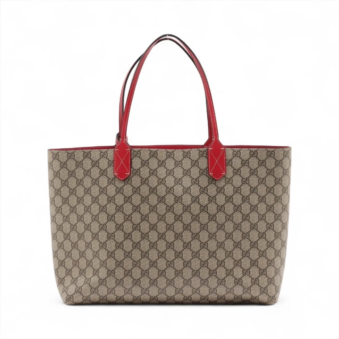 GUCCI GG SUPREME PVCX LEATHER TOTE BAG BEIGE: Gucci GG Supreme PVCx leather Tote bag Beige Brand: Gucci Type: Tote bag Material: PVC Color: Beige Size: Height:10.8inch Length:14.6inch Depth:4.7inch Handle height:7.9inch Accessories: None