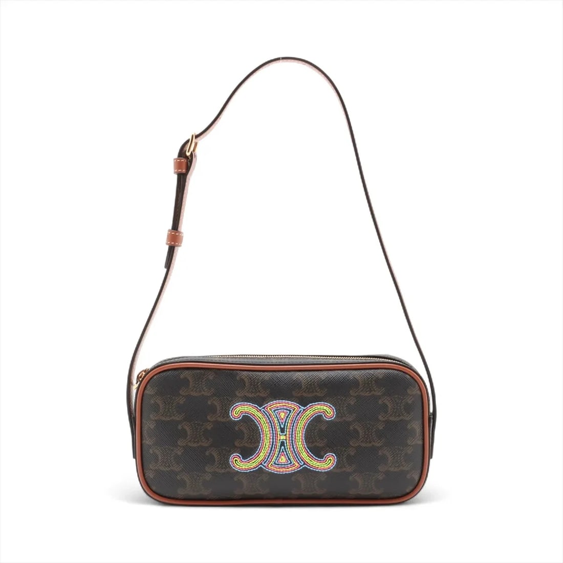 CELINE TRIOMPHE CAMERA BAG PVCX LEATHER SHOULDER BAG: Celine Triomphe Camera Bag PVCx leather Shoulder bag Brand: Celine Type: Shoulder bag Material: PVC Color: Brown Size: Height:3.7inch Length:7.7inch Depth:1.4inch Shoulder height:8.1inch Accessor