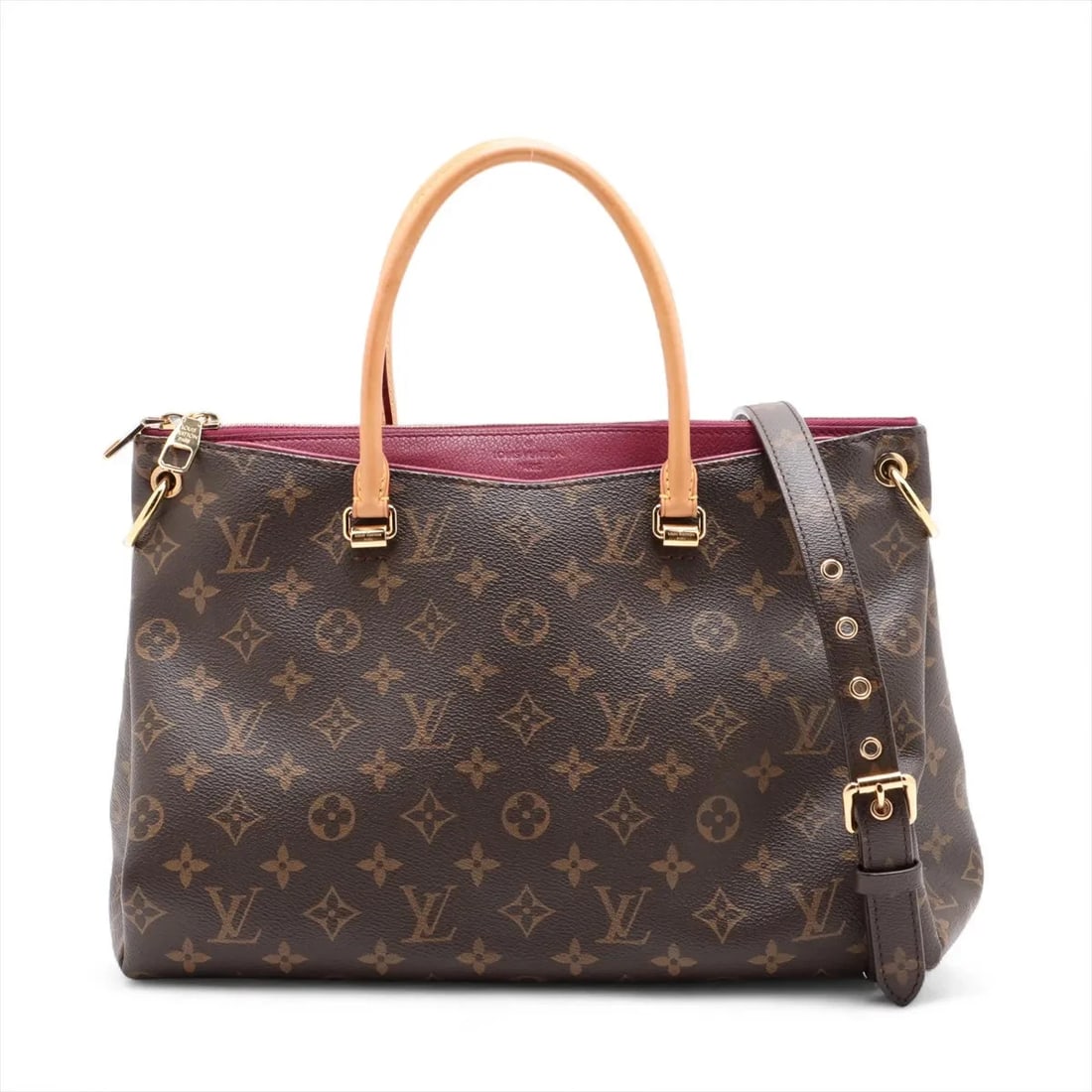 LOUIS VUITTON MONOGRAM PALLAS BROWN: Louis Vuitton Monogram Pallas Brown Brand: Louis Vuitton Type: Hand bag Material: Monogram Color: Brown Size: Height:9.6inch Length:13.6inch Depth:5.1inch Handle height:4.7inch Shoulder height:13.
