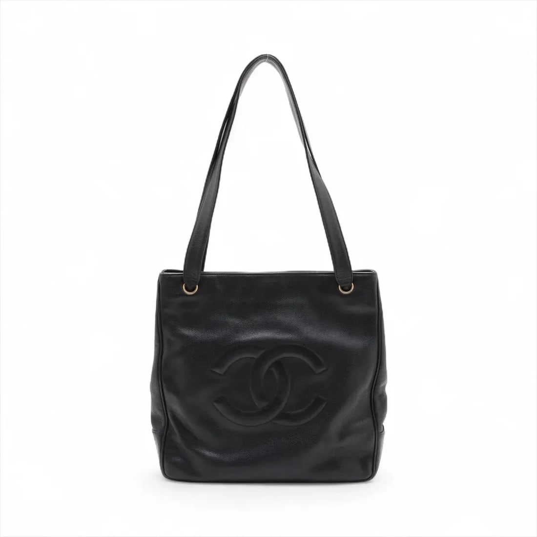 CHANEL COCO MARK CAVIAR SKIN TOTE BAG (1 of 10)