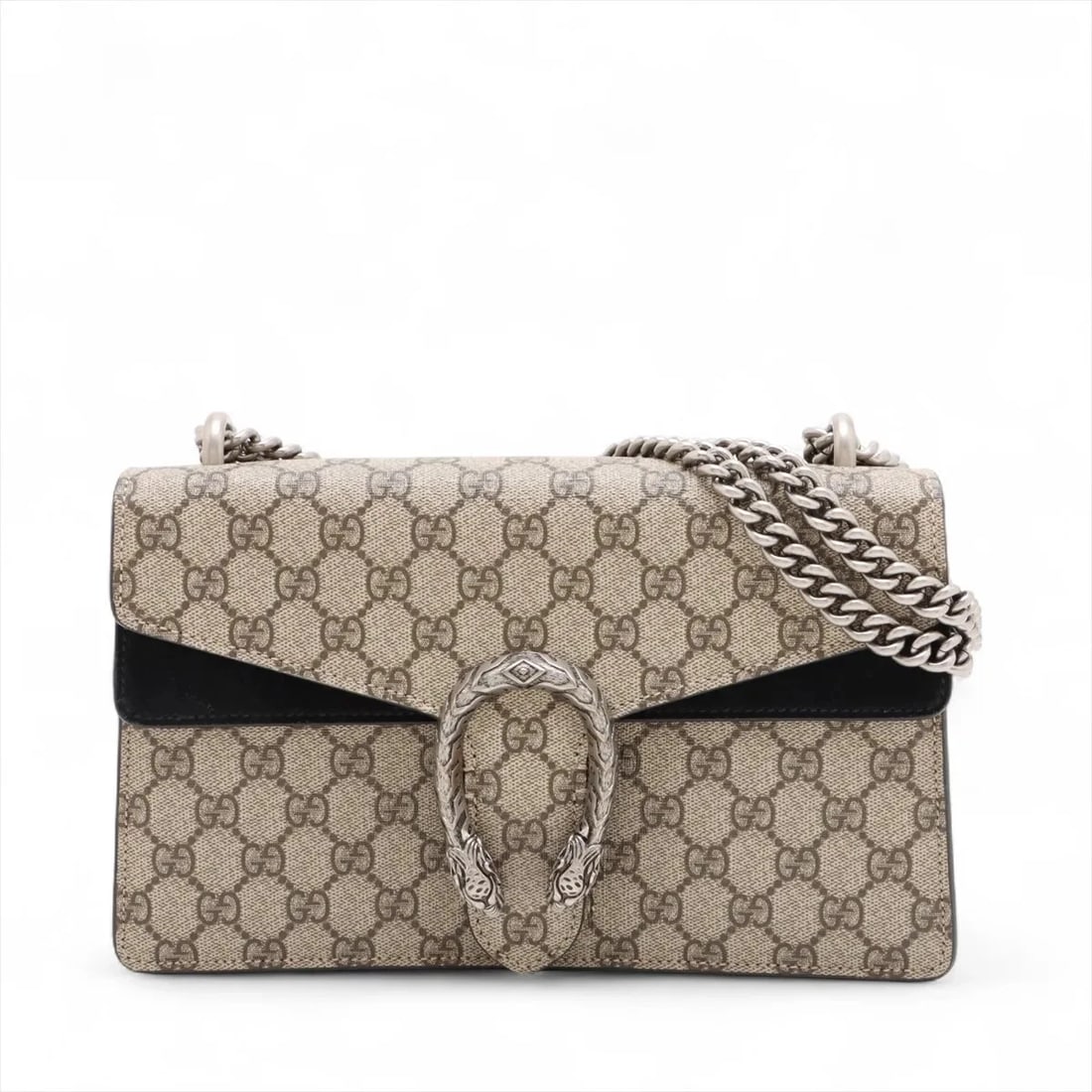 GUCCI GG SUPREME PVCX SUEDE CHAIN SHOULDER BAG (1 of 8)