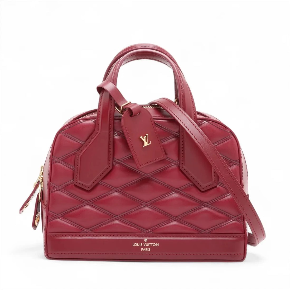 LOUIS VUITTON MALLETAGE DORA MINI BORDEAUX: Louis Vuitton Malletage Dora Mini Bordeaux Brand: Louis Vuitton Type: Hand bag Material: None Color: Bordeaux Size: Height:6.9inch Length:9.4inch Depth:4.3inch Handle height:3.1inch Shoulder heigh