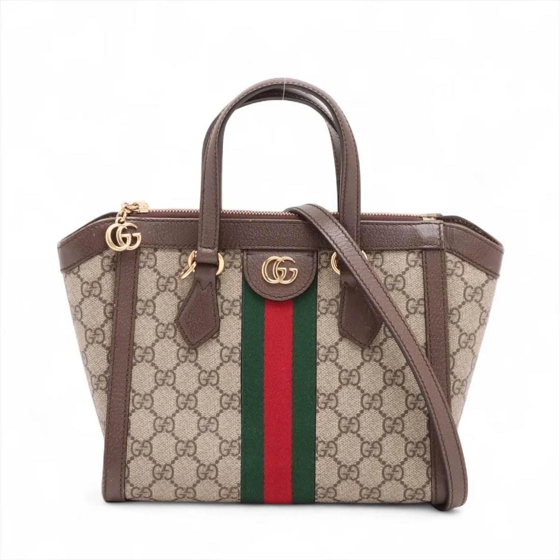 GUCCI GG SUPREME OPHIDIA PVCX LEATHER 2 WAY HANDBAG (1 of 8)