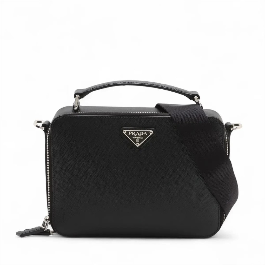 PRADA SAFFIANO LEATHER SHOULDER BAG BLACK (1 of 10)