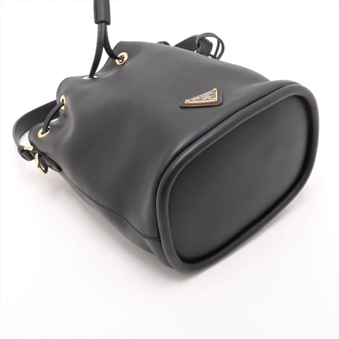 PRADA LEATHER SHOULDER BAG - 4