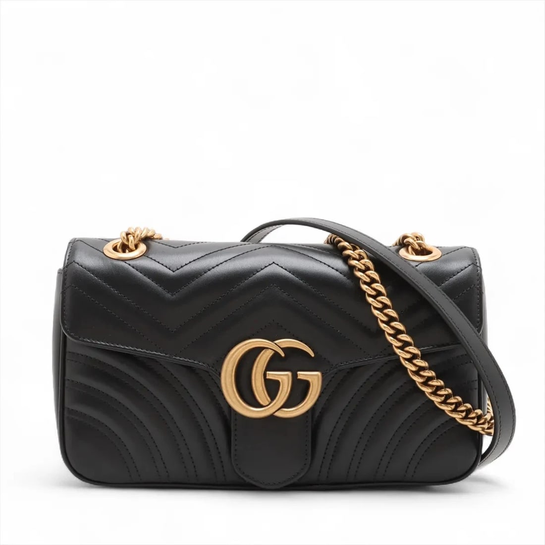 GUCCI GG MARMONT LEATHER CHAIN SHOULDER BAG (1 of 7)